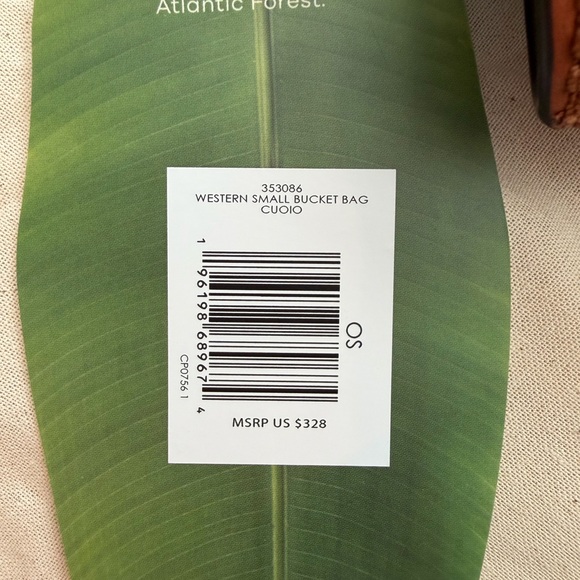 FARM Rio Brown Leather Tote with Embroidered Accents - Picture 6 of 7